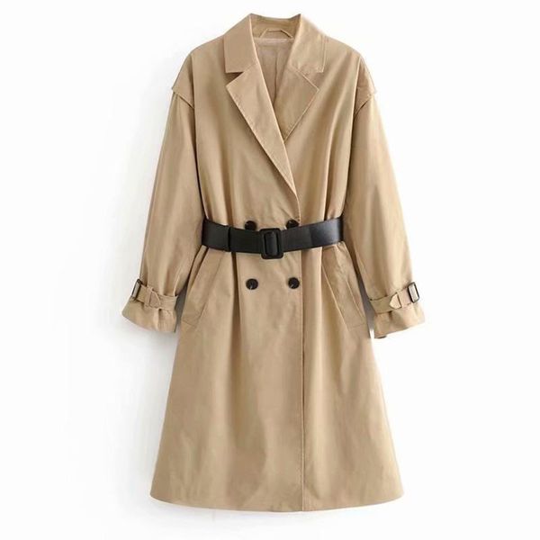 onebling drop shoulder long sleeve women trench coat solid double breasted jacket spring autumn outerwear with belt women's coats, Tan;black
onebling drop shoulder long sleeve women trench coat solid double breasted jacket spring autumn outerwear with belt women's coats, Tan;black