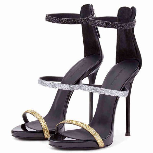 shoes verão dress novo stiletto moda sandálias de cor feminina correspondência dedo do pé aberto volta zÃper saltos altos lantejoulas temper, Black
shoes verão dress novo stiletto moda sandálias de cor feminina correspondência dedo do pé aberto volta zÃper saltos altos lantejoulas temper, Black