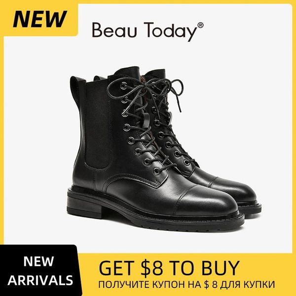 boots beautoday ankle women cow leather square toe lace-up elastic band boot retro ladies shoes handmade 04040, Black
boots beautoday ankle women cow leather square toe lace-up elastic band boot retro ladies shoes handmade 04040, Black