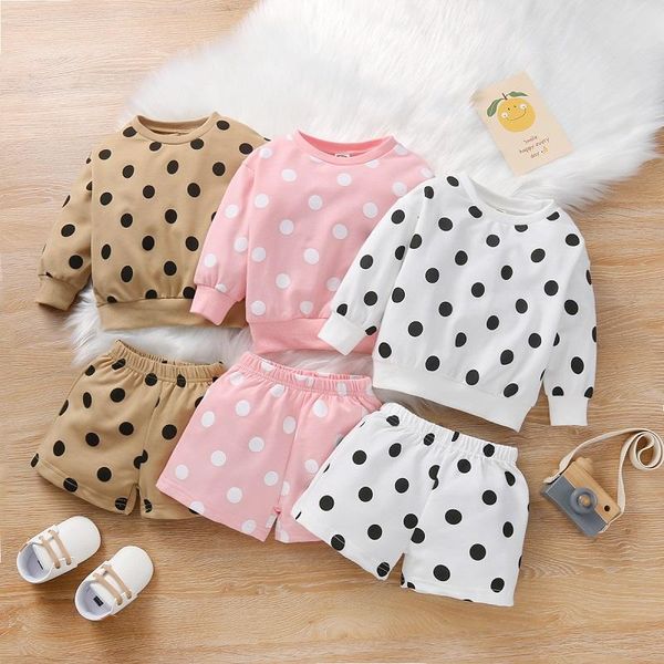 clothing sets 2pcs set kids baby girl polka dot outfits long sleeve pullover shorts pant spring autumn children clothes, White
clothing sets 2pcs set kids baby girl polka dot outfits long sleeve pullover shorts pant spring autumn children clothes, White