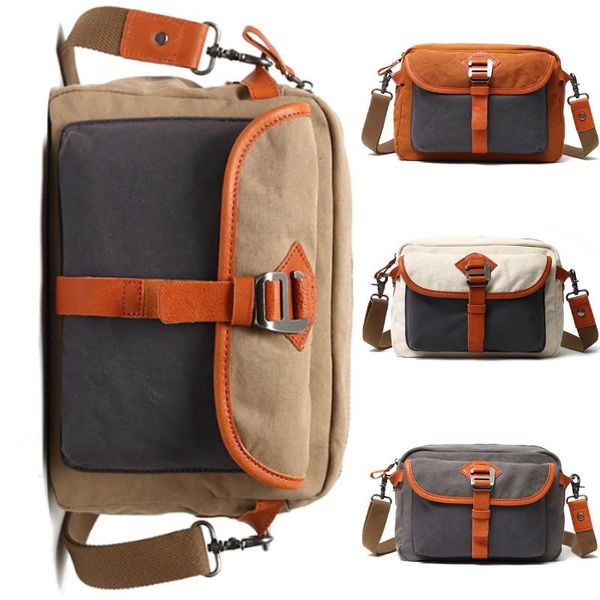 men street fashion messenger bag personalized one-shoulder solid color portable canvas casual outdoor travel small briefcases
men street fashion messenger bag personalized one-shoulder solid color portable canvas casual outdoor travel small briefcases