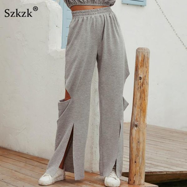 women's pants & capris szkzk gray high waist ripped sweatpants with hole pocket women trousers 2021 streetwear casual loose womens jogg, Black;white
women's pants & capris szkzk gray high waist ripped sweatpants with hole pocket women trousers 2021 streetwear casual loose womens jogg, Black;white