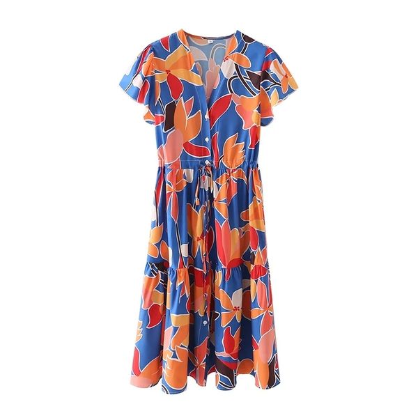 summer women v neck waist drawstring printed midi dress female short sleeve clothes casual lady loose vestido d7766 210430, Black;gray
summer women v neck waist drawstring printed midi dress female short sleeve clothes casual lady loose vestido d7766 210430, Black;gray