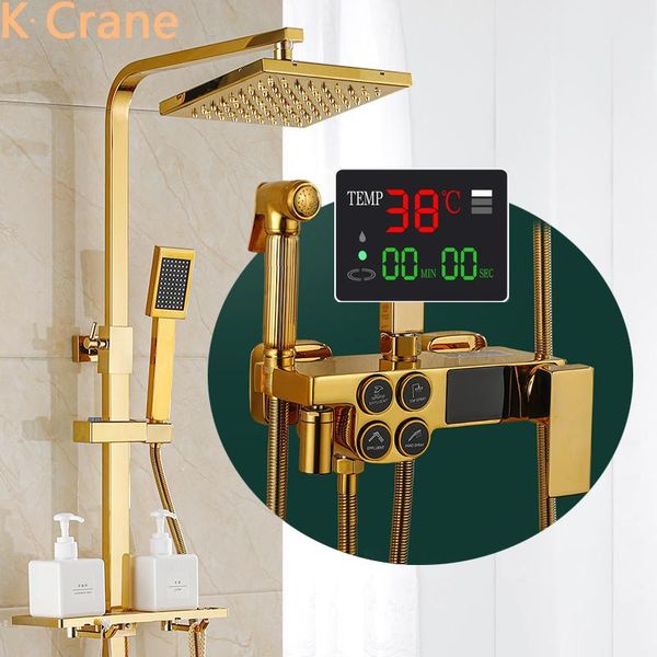 bathroom shower sets gold set smart thermostatic digital system bathtub wall mount bath tap spa rain cold luxury faucet
bathroom shower sets gold set smart thermostatic digital system bathtub wall mount bath tap spa rain cold luxury faucet