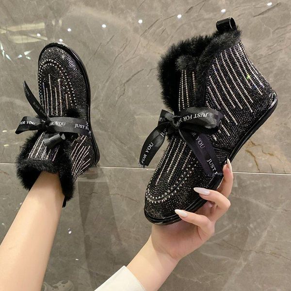 boots ankle for women leather real fur winter shoes warm rhinestone casual female snow botas mujer, Black
boots ankle for women leather real fur winter shoes warm rhinestone casual female snow botas mujer, Black