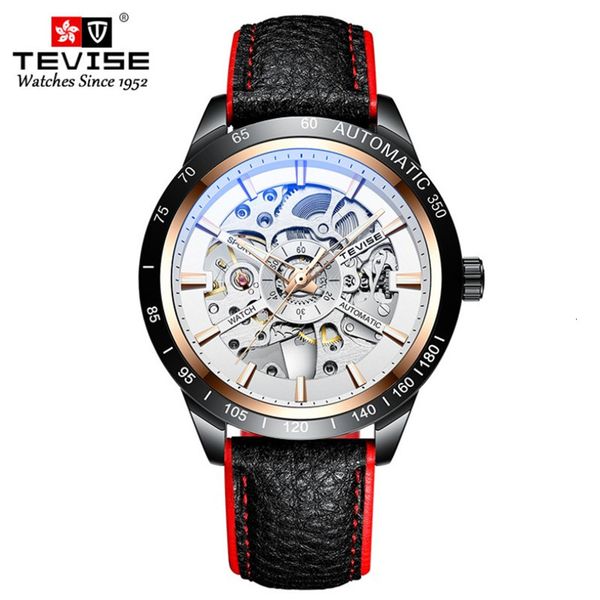 tevise men's watch luxury brand leather band clock army sports automatic mechanical watches relogio masculino, Slivery;brown
tevise men's watch luxury brand leather band clock army sports automatic mechanical watches relogio masculino, Slivery;brown