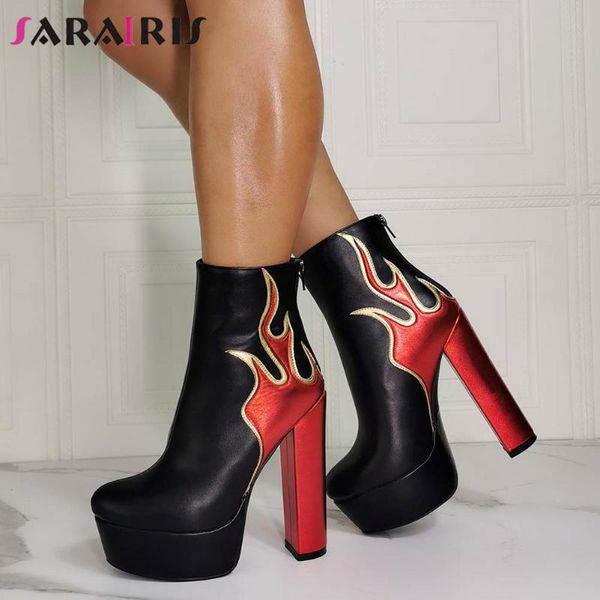 boots sarairis big size 36-43 ladies fashion design mature ankle women platform thick high heels zip shoes woman, Black
boots sarairis big size 36-43 ladies fashion design mature ankle women platform thick high heels zip shoes woman, Black