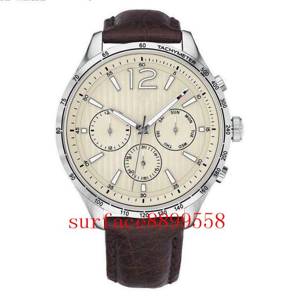 men's casual quartz watch 1791469 stainless steel strap male chronograph wristwatch, Slivery;brown
men's casual quartz watch 1791469 stainless steel strap male chronograph wristwatch, Slivery;brown