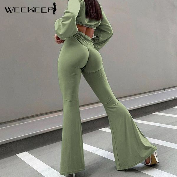 women's pants & capris weekeep solid elastic high waist flare leggings casual streetwear slim fashion elegant long trousers green cloth, Black;white
women's pants & capris weekeep solid elastic high waist flare leggings casual streetwear slim fashion elegant long trousers green cloth, Black;white