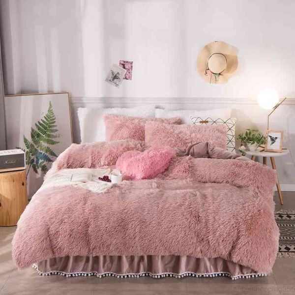 multi solid color luxury plush shaggy warm soft duvet cover 160x200cm bedding set pompoms ruffles bedskirt pillow shams
multi solid color luxury plush shaggy warm soft duvet cover 160x200cm bedding set pompoms ruffles bedskirt pillow shams