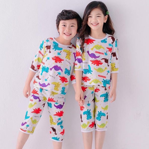 pajamas children's set summer boys clothes half sleeve cotton sleepwear teens pyjamas kids suits girls clothing, Blue;red
pajamas children's set summer boys clothes half sleeve cotton sleepwear teens pyjamas kids suits girls clothing, Blue;red