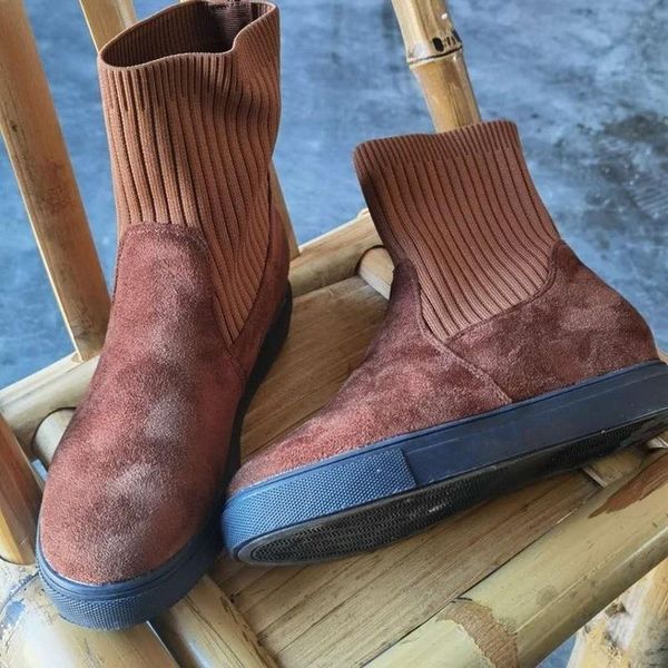 women's flats snow boots warm thick fur shoes women winter mid calf sock cotton fashion footwear size 34-39, Black
women's flats snow boots warm thick fur shoes women winter mid calf sock cotton fashion footwear size 34-39, Black