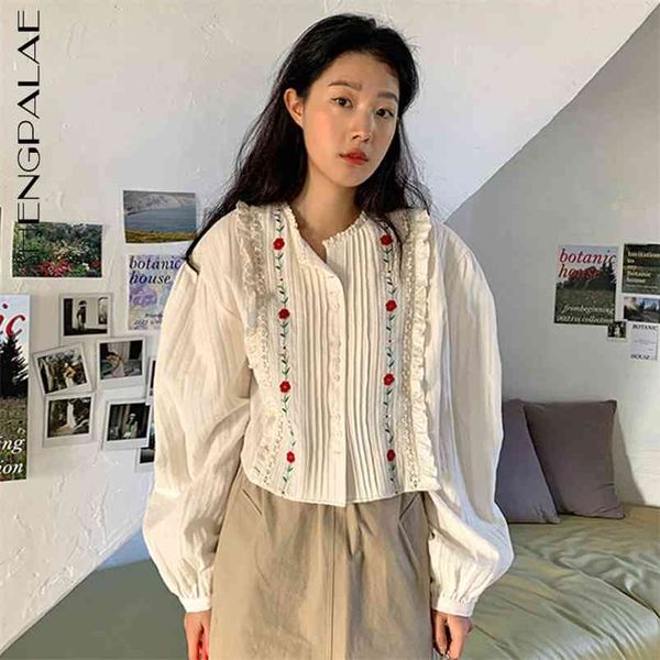 embroidery floral blouse women's spring round neck pleated spliced design loose puff sleeve shirt tide 5c463 210427, White
embroidery floral blouse women's spring round neck pleated spliced design loose puff sleeve shirt tide 5c463 210427, White