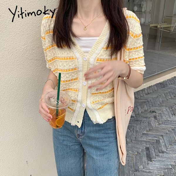 women's knits & tees yitimoky striped cardigan sweaters women summer 2021 vintage knitted button up cut out korean fashion long sleeve, White
women's knits & tees yitimoky striped cardigan sweaters women summer 2021 vintage knitted button up cut out korean fashion long sleeve, White
