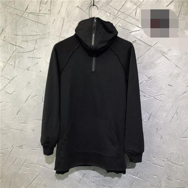 men's hoodies & sweatshirts long sleeve hoodie autumn/winter dark high collar side slit design street trend zipper pullover washed stit, Black
men's hoodies & sweatshirts long sleeve hoodie autumn/winter dark high collar side slit design street trend zipper pullover washed stit, Black
