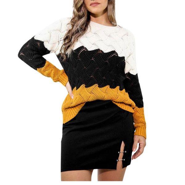 women's sweaters patchwork sweater women fashion casual slim fit long sleeve stripe o-neck knitted multicolor pullovers, White;black
women's sweaters patchwork sweater women fashion casual slim fit long sleeve stripe o-neck knitted multicolor pullovers, White;black