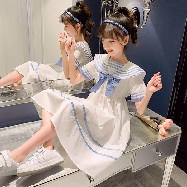 girls casual dress summer clothing bow short-sleeved long skirt big girl navy collar loose solid color 8 9 12y girl's dresses, Red;yellow
girls casual dress summer clothing bow short-sleeved long skirt big girl navy collar loose solid color 8 9 12y girl's dresses, Red;yellow