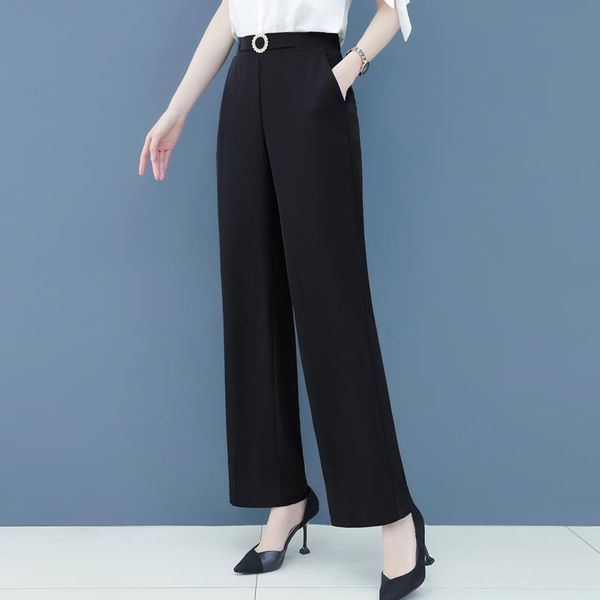 formal adjustable office style womens pant black work wear wide leg drilling loop trousers business design 4xl, Black;white
formal adjustable office style womens pant black work wear wide leg drilling loop trousers business design 4xl, Black;white