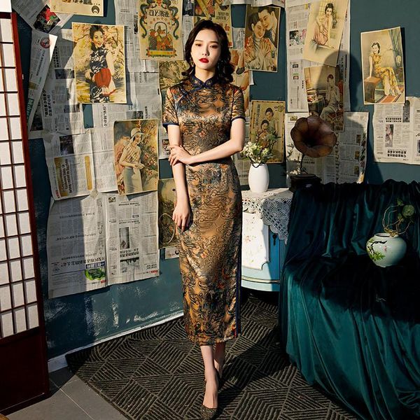 slim chinese mandarin collar qipao novelty vintage cheongsam women short sleeve evening party dress vestidos ethnic clothing, Red
slim chinese mandarin collar qipao novelty vintage cheongsam women short sleeve evening party dress vestidos ethnic clothing, Red