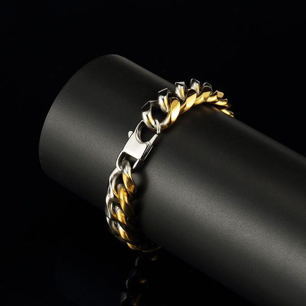 tennis hip hop stainless steel silver gold cuban curb link chain men's women's daily fashion jewelry for men bracelet, Golden;silver
tennis hip hop stainless steel silver gold cuban curb link chain men's women's daily fashion jewelry for men bracelet, Golden;silver