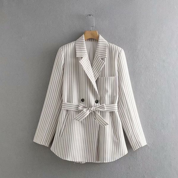 women's suits & blazers new long sleeves stripes suit jacket fashion simplicity double-breasted notched wear women and sashes shei, White;black
women's suits & blazers new long sleeves stripes suit jacket fashion simplicity double-breasted notched wear women and sashes shei, White;black