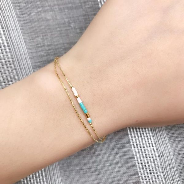 charm bracelets miyuki women thin 2-layer delica multicolor beads crystal bracelet adjustable gold link chain jewelry gift, Golden;silver
charm bracelets miyuki women thin 2-layer delica multicolor beads crystal bracelet adjustable gold link chain jewelry gift, Golden;silver