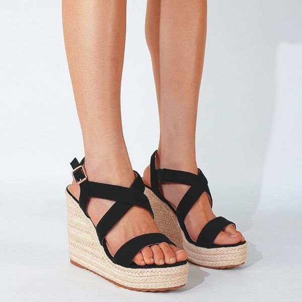 dress shoes lapolaka female pump heels wedges round toe buckle strap with platform summer casual comfortable offices woman size 34-43, Black
dress shoes lapolaka female pump heels wedges round toe buckle strap with platform summer casual comfortable offices woman size 34-43, Black