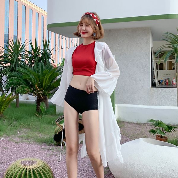 for swimsuit bikini jacket blouse women with medium and long sunscreen quick drying spring resort cardigan, White;black
for swimsuit bikini jacket blouse women with medium and long sunscreen quick drying spring resort cardigan, White;black