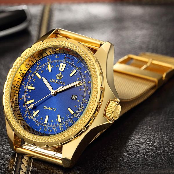 wristwatches relogio masculino orkina watches male men golden clock auto date japan quartz watch gold blue mesh strap casual business, Slivery;brown
wristwatches relogio masculino orkina watches male men golden clock auto date japan quartz watch gold blue mesh strap casual business, Slivery;brown