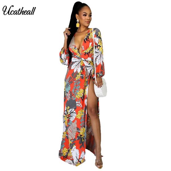 casual dresses bohemian floral print long dress for women v neck high waist split summer dresss maxi beach party vestidos, Black;gray
casual dresses bohemian floral print long dress for women v neck high waist split summer dresss maxi beach party vestidos, Black;gray