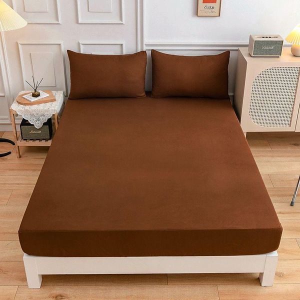 sheets & sets bed sheet with 2 case solid color plain dyed fitted on elastic band queen/king size drap housse 150x200
sheets & sets bed sheet with 2 case solid color plain dyed fitted on elastic band queen/king size drap housse 150x200