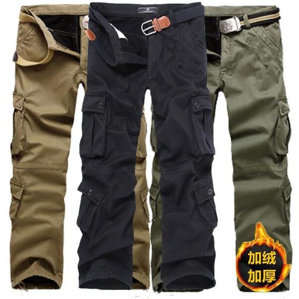 winter casual with velvet overalls straight tube large size multi bag middle-aged and old men's cotton pants, Black
winter casual with velvet overalls straight tube large size multi bag middle-aged and old men's cotton pants, Black