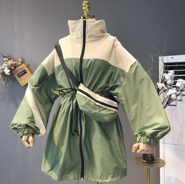women's trench coats fashionable loose colour ladies'windbreaker spring patch high collar zipper waist mid-long jacket young thin, Tan;black
women's trench coats fashionable loose colour ladies'windbreaker spring patch high collar zipper waist mid-long jacket young thin, Tan;black