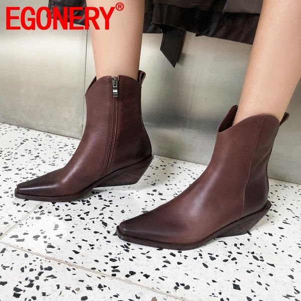 boots egonery woman shoes 2021 autumn fashion retro handmade genuine leather ankle outside high heels zip square toe, Black
boots egonery woman shoes 2021 autumn fashion retro handmade genuine leather ankle outside high heels zip square toe, Black