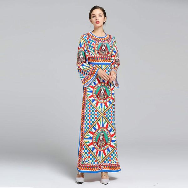 casual dresses 2021 runway designer o-neck full and flare sleeve figure print elegant beach dress long women vestido, Black;gray
casual dresses 2021 runway designer o-neck full and flare sleeve figure print elegant beach dress long women vestido, Black;gray