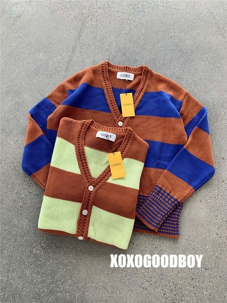 men's sweaters onesize goodboy xoxogoodboy sweater men women 1:1 high-quality stripe knit sweatshirts hem slightly oversized, White;black
men's sweaters onesize goodboy xoxogoodboy sweater men women 1:1 high-quality stripe knit sweatshirts hem slightly oversized, White;black