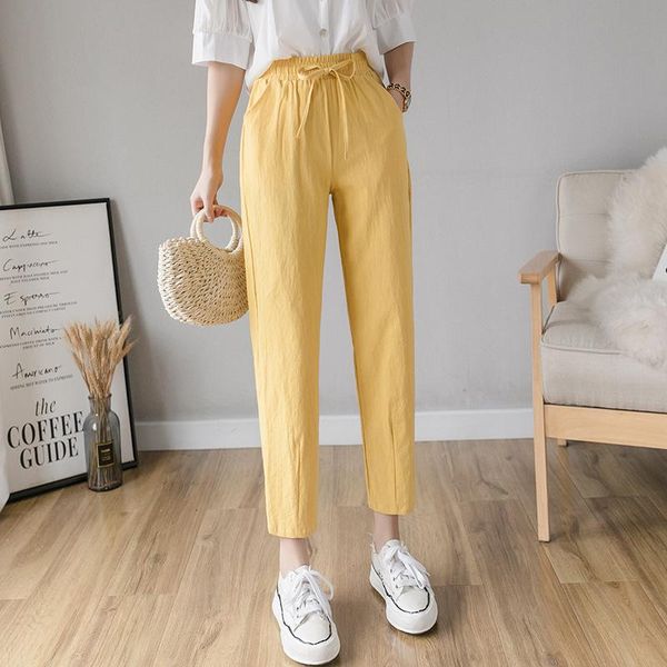 women's pants & capris cotton and linen women summer loose korean casual ankle-length wild straight trousers thin harem, Black;white
women's pants & capris cotton and linen women summer loose korean casual ankle-length wild straight trousers thin harem, Black;white