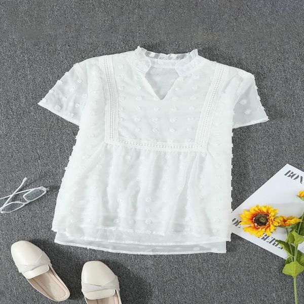 women's blouses & shirts summer hair ball embroidery lace white v-neck short sleeve women clothing 2021 blusas femme y2k
women's blouses & shirts summer hair ball embroidery lace white v-neck short sleeve women clothing 2021 blusas femme y2k