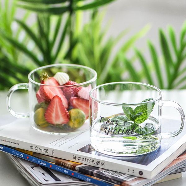 wine glasses heat-resistant glass water cup with handle flat bottom can be heated transparent home breakfast milk cocktail drink
wine glasses heat-resistant glass water cup with handle flat bottom can be heated transparent home breakfast milk cocktail drink