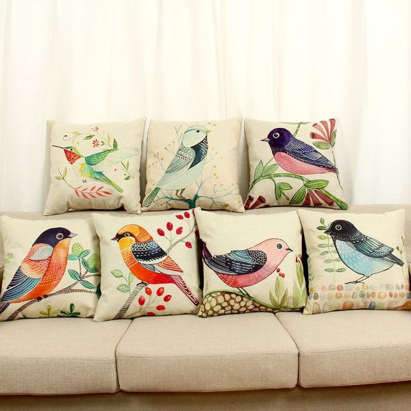 american bird cushion cover cotton linen decorative pillowcase chair seat square 45x45cm pillow home living textile cushion/decorative
american bird cushion cover cotton linen decorative pillowcase chair seat square 45x45cm pillow home living textile cushion/decorative