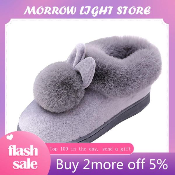 women's winter home furry ears indoor slippers soft comfort footwear shoe plush ear cotton mop flock house, Black
women's winter home furry ears indoor slippers soft comfort footwear shoe plush ear cotton mop flock house, Black
