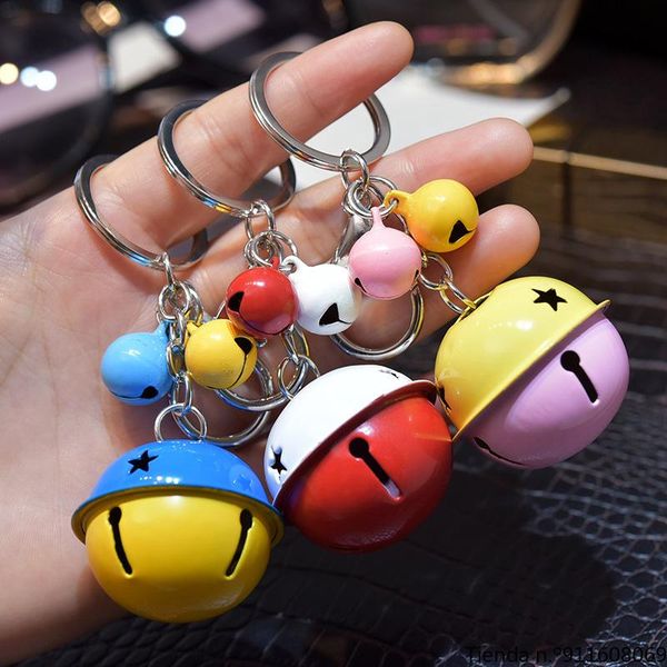 party favor creative two-color bell keychain cartoon candy color matching metal key chain bag pendant
party favor creative two-color bell keychain cartoon candy color matching metal key chain bag pendant