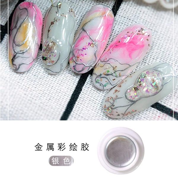 5ml mirror metal painting gel nail polish silver rose gold pull wire paint glue for beautifying decoration design
5ml mirror metal painting gel nail polish silver rose gold pull wire paint glue for beautifying decoration design