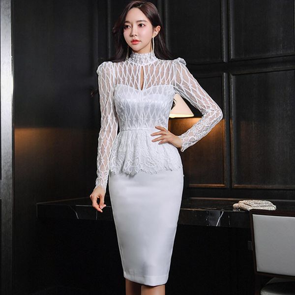 spring korea lady's party cloth high waist lace patchwork peplum bodycon midi occasion dresses women, Black;gray
spring korea lady's party cloth high waist lace patchwork peplum bodycon midi occasion dresses women, Black;gray