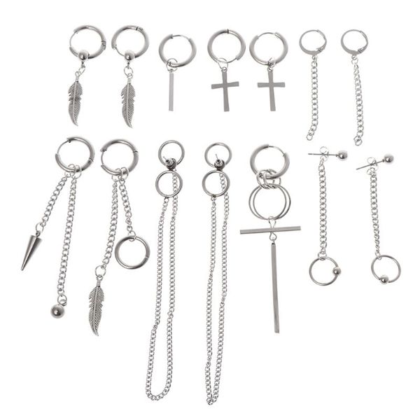 14 pcs/set arrival trendy jewelry earrings stainless steel korean fashion personality for men women boys party decoration 210624, Silver
14 pcs/set arrival trendy jewelry earrings stainless steel korean fashion personality for men women boys party decoration 210624, Silver