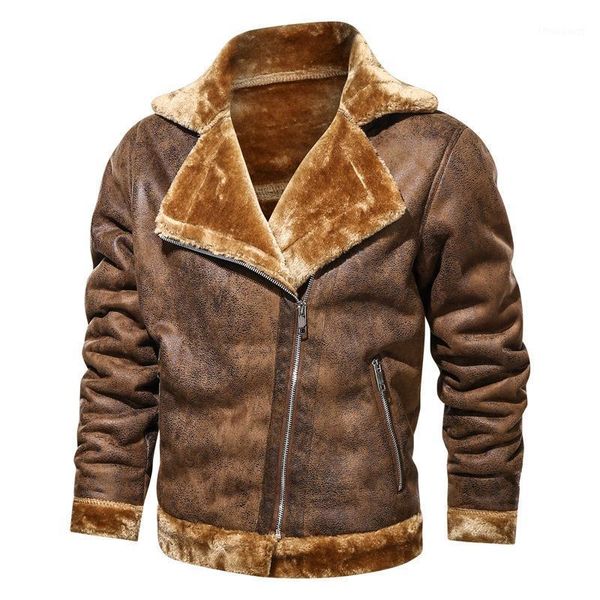 men's jackets winter lapel velvet thick leather jacket casual fur turn-down collar coat cashmere warm windproof wool liner outerwear, Black;brown
men's jackets winter lapel velvet thick leather jacket casual fur turn-down collar coat cashmere warm windproof wool liner outerwear, Black;brown