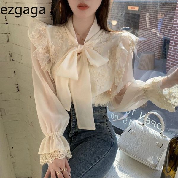 ezgaga blouse shirts women bowknot lace up spring fashion long sleeve lace patchwork loose elegant shirts korean 210430, White
ezgaga blouse shirts women bowknot lace up spring fashion long sleeve lace patchwork loose elegant shirts korean 210430, White