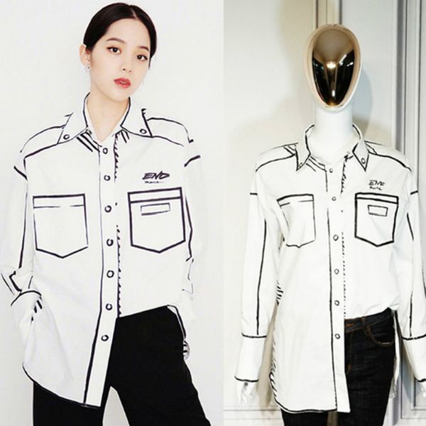 summer autumn designer luxury shirt clothes graffiti hand painted loose women long letter print 210429, Black;brown
summer autumn designer luxury shirt clothes graffiti hand painted loose women long letter print 210429, Black;brown