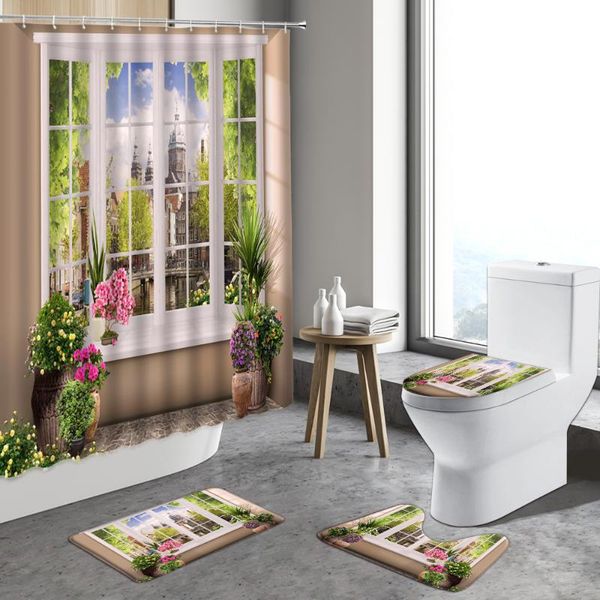 shower curtains 3d waterproof fabric polyester patio flowers set landscape floral style bath decor toilet cover mat non slip rug
shower curtains 3d waterproof fabric polyester patio flowers set landscape floral style bath decor toilet cover mat non slip rug