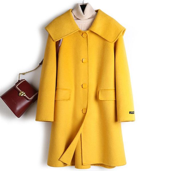 women's wool & blends streetwear casaco feminino women coat turn-down collar korean style fashion woman female winter autumn ladies coa, Black
women's wool & blends streetwear casaco feminino women coat turn-down collar korean style fashion woman female winter autumn ladies coa, Black